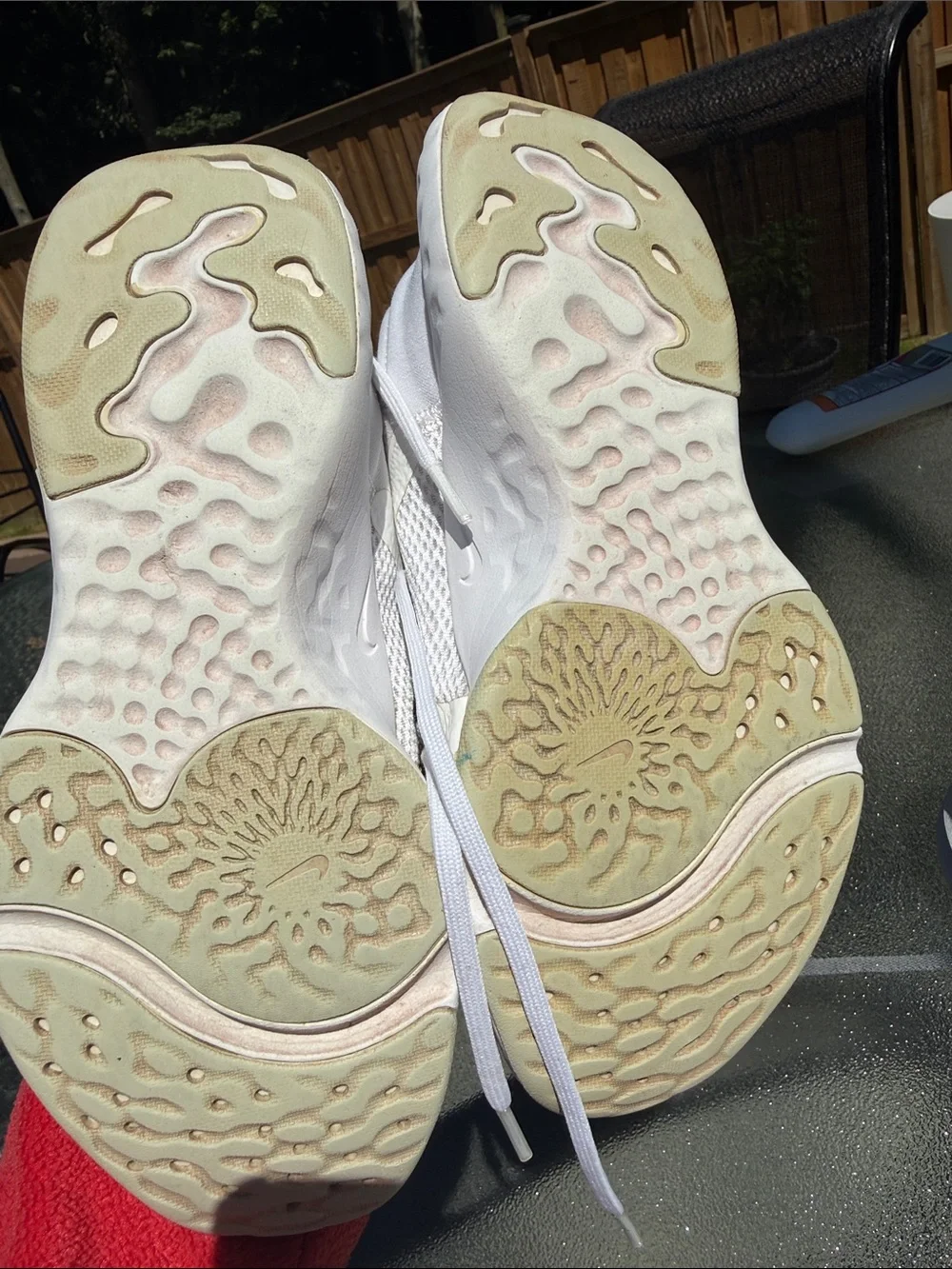 Nike White and Gray Twin Pair Athletic Sneakers